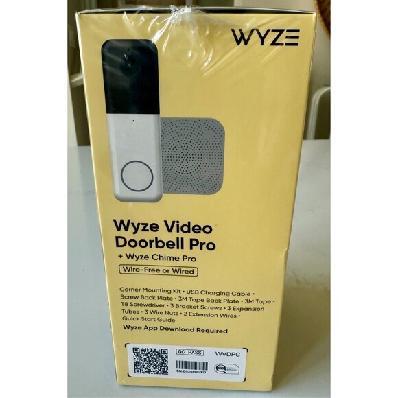 New Sealed Wyze Video Doorbell Pro + Chime Pro Wired/Wire-Free Camera 1080p HD - Picture 2 of 4